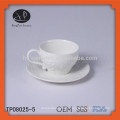 Geprägtes Porzellan personalisierte Teetasse Untertasse Set, Teetasse und Untertasse, Kaffeetasse mit Untertasse